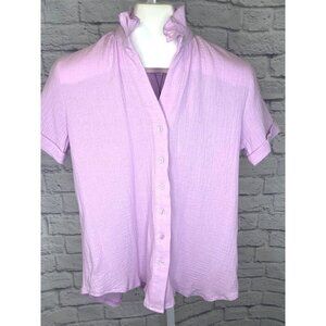 The Shirt Rochelle Behrens Lilac The SS Loose Back Shirt NEW Ladies Size XS